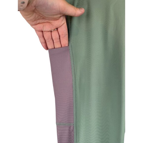 NWT Motion 365+ High Waisted Bungee Leggings Purple/Green w/Pockets-Extra Large - Picture 2 of 8